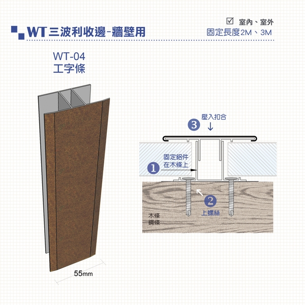 三波利收邊-牆壁用WT-04-金球事業有限公司