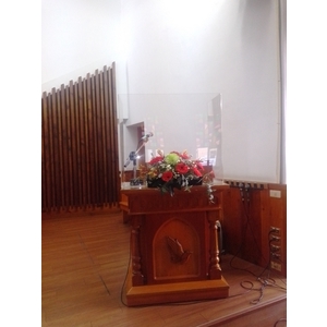 敎會壓克力防疫隔板-宗冠廣告設計社