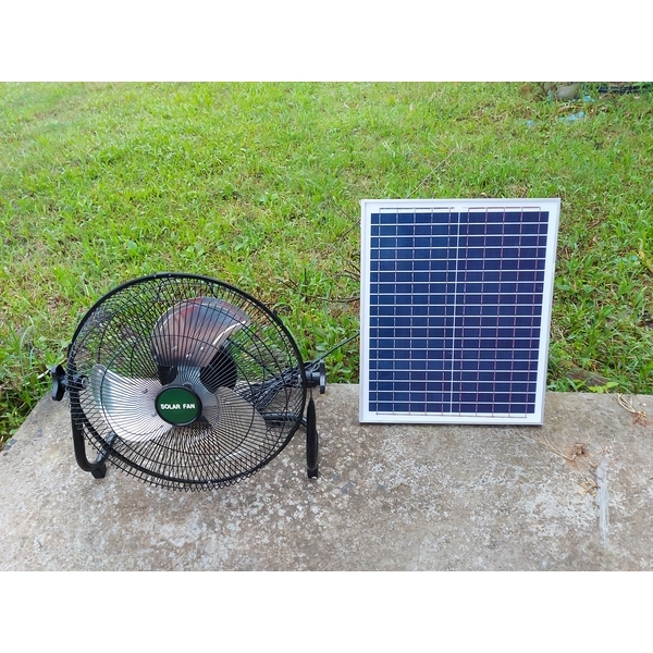 太陽能市電兩用攜帶式風扇-驊灃企業有限公司
