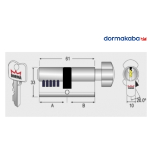 🇩🇪 DORMAKABA PC-93 ／ PC-94 防火門鎖鎖芯 Lock Cylinder-美德亞有限公司