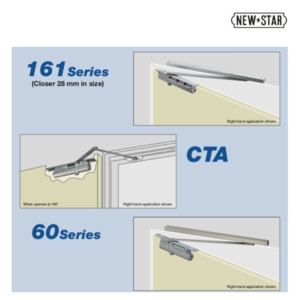NEW STAR CL-162N, CL-163N, CL-164N 隱藏式門弓器 Concealed Door Closer-美德亞有限公司