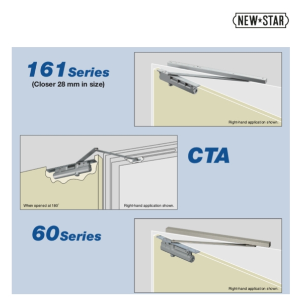 NEW STAR CL-162N, CL-163N, CL-164N 隱藏式門弓器 Concealed Door Closer