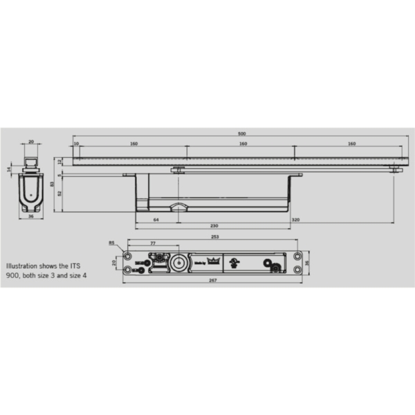 DORMAKABA ITS-900 EN 3~4 隱藏式門弓器 Concealed Door Closer-美德亞有限公司