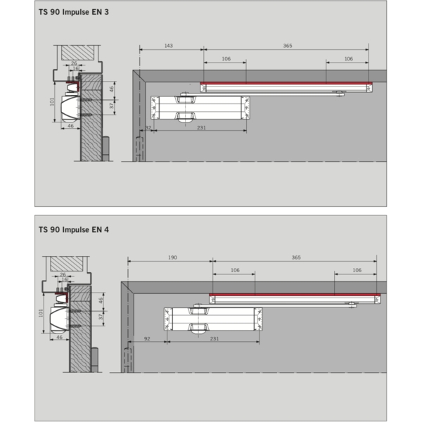 DORMAKABA TS-90 Impluse 門弓器 Door Closer-美德亞有限公司