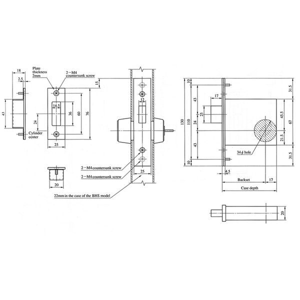 🇯🇵 MIWA U9DZ-1 標準輔助鎖 Deadbolt Lock-美德亞有限公司
