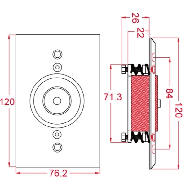 ASTER MD-50E 預埋型電磁扣／防煙門扣 Electromagnetic Door Holder-美德亞有限公司