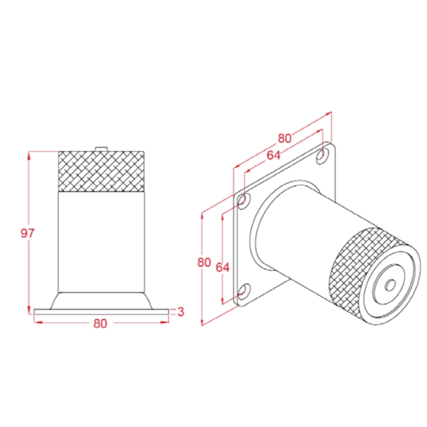 ASTER MD-50C 電磁扣／防煙門扣 Electromagnetic Door Holder-美德亞有限公司