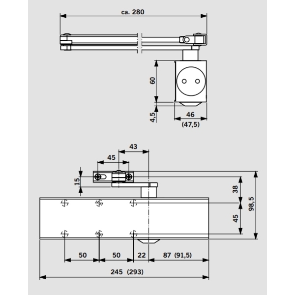 DORMAKABA TS-83外露式門弓器 Overhead Door Closer-美德亞有限公司