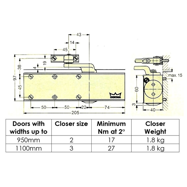 DORMAKABA TS-73 外露式門弓器 Overhead Door Closer-美德亞有限公司