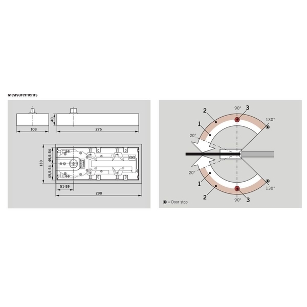 DORMAKABA BTS-65 EN4 100KG 地鉸鏈 Floor-Concealed Door Closer-美德亞有限公司