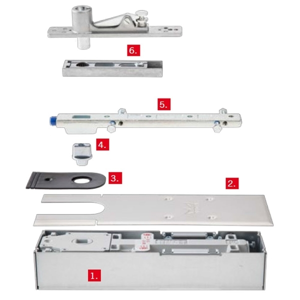 DORMAKABA BTS-75V EN1~4 120KG 標準型地鉸鏈 Floor-Concealed Door Closer-美德亞有限公司