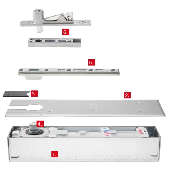 DORMAKABA BTS-80 EN4~6 300KG 重型地鉸鏈 Floor-Concealed Door Closer-美德亞有限公司
