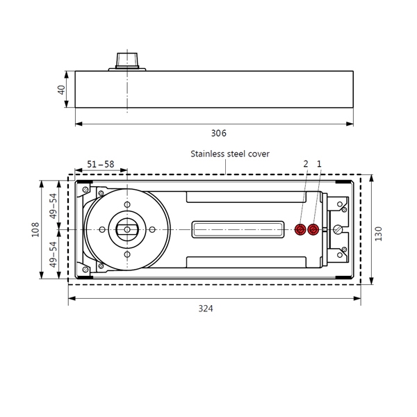 DORMAKABA BTS-84 EN4 100KG 一般型地鉸鏈 Floor-Concealed Door Closer-美德亞有限公司