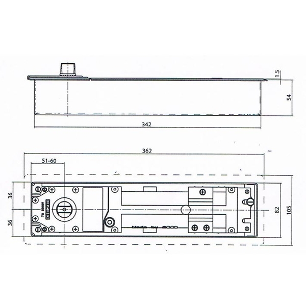 GEZE TS550 NV 300KG 重型地鉸鏈 Floor-Concealed Door Closer-美德亞有限公司