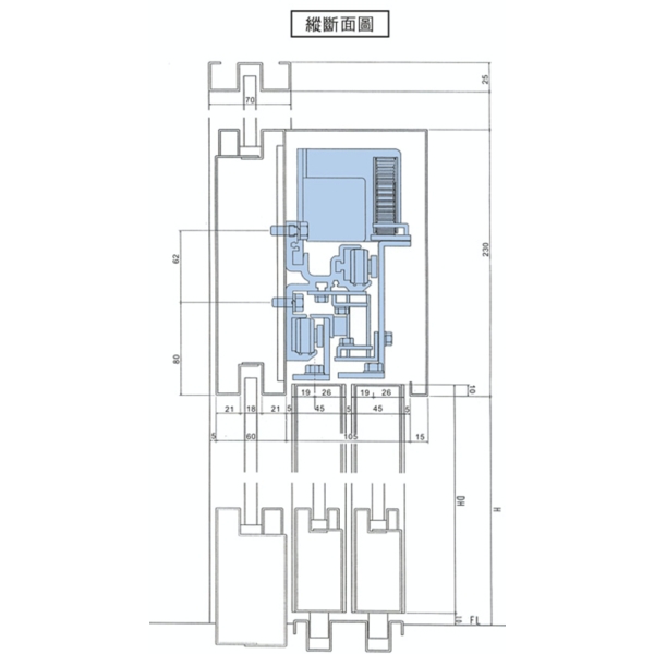 JAD DSS-230／DSD-230 雙扇重疊數位式自動門機 Automatic Sliding Door-美德亞有限公司