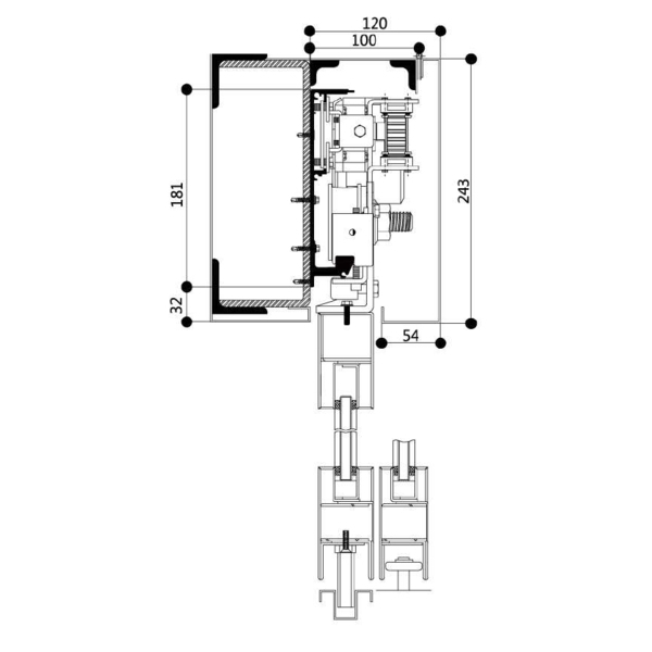 ASTER TC-2000 加重型平移式自動門機／電動門 Automatic Sliding Door-美德亞有限公司