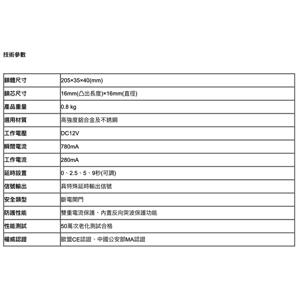 Panasonic NACS-DS100 自動門電鎖 Electric Lock For Automatic Sliding Door-美德亞有限公司