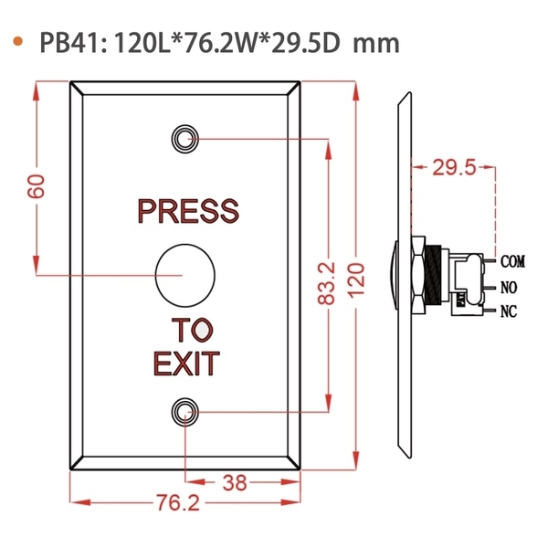 ASTER PB21, 22, 41 金屬按鈕開關 Metal Touch Switch-美德亞有限公司