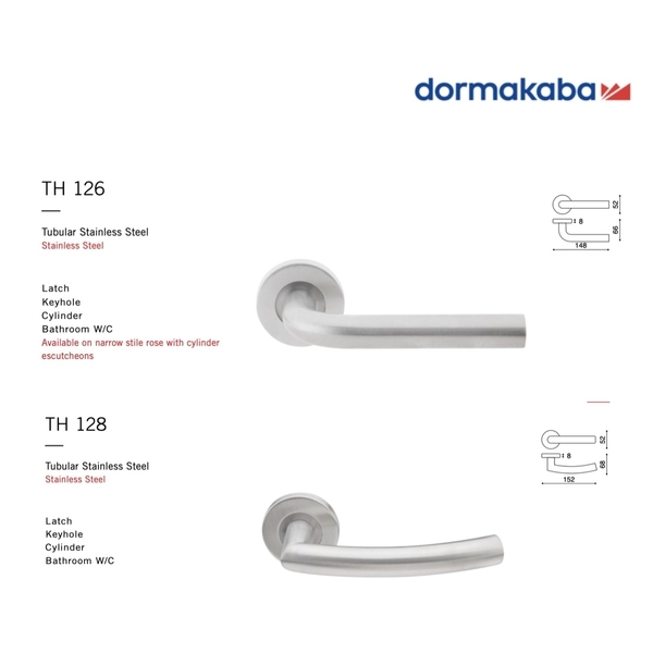 DORMAKABA TH系列水平把手 Mortise Lock Handle-美德亞有限公司