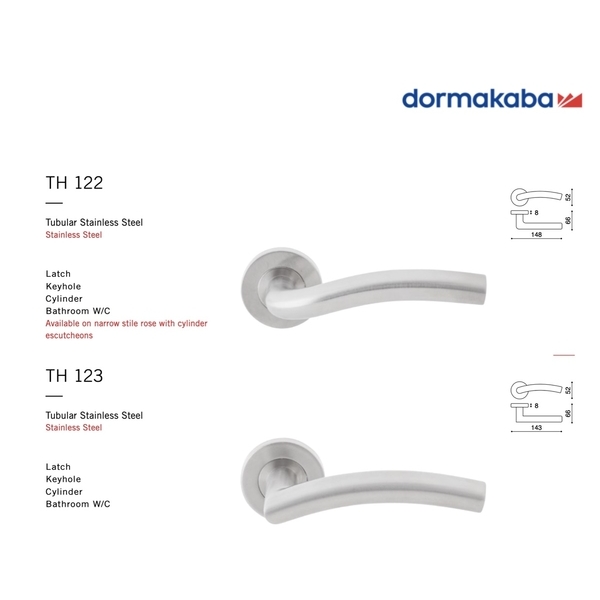 DORMAKABA TH系列水平把手 Mortise Lock Handle
