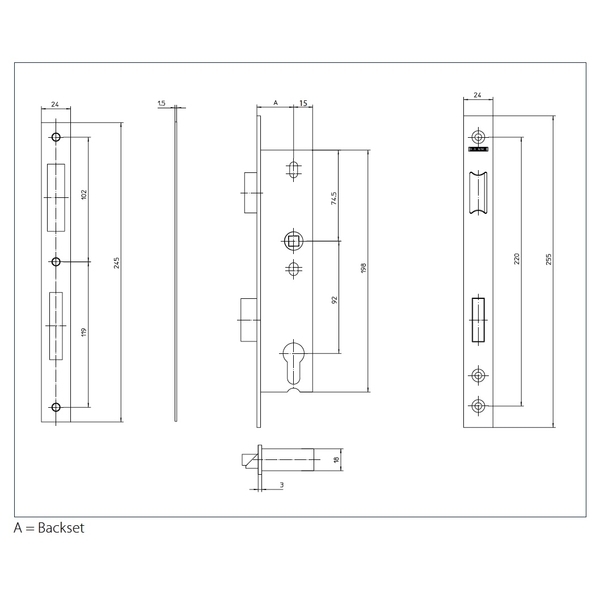 GEZE ML NSL 92 窄型水平鎖 Narrow Stile Sash Lock-美德亞有限公司