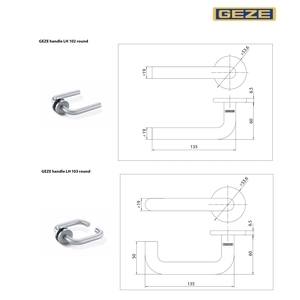 GEZE LH系列 水平把手 Mortise Lock Handle-美德亞有限公司