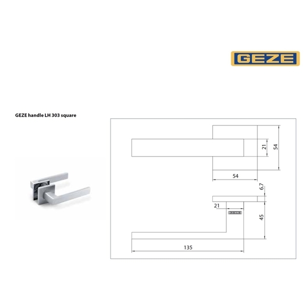 GEZE LH系列 水平把手 Mortise Lock Handle-美德亞有限公司