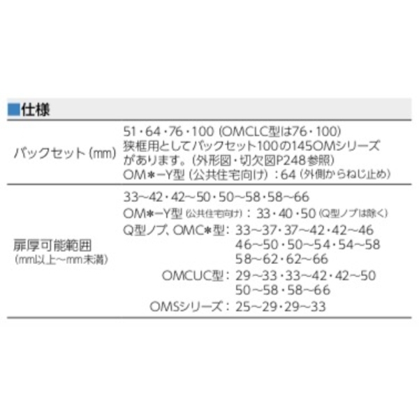 MIWA OMCC 通道取手鎖 Passage Lock-美德亞有限公司