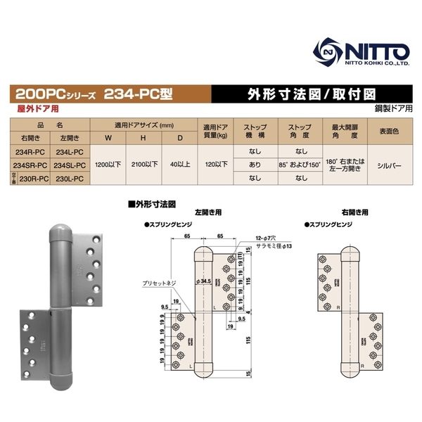 🇯🇵 NITTO 143ST, 244ST 自動回歸鉸鏈 Auto Hinge-美德亞有限公司