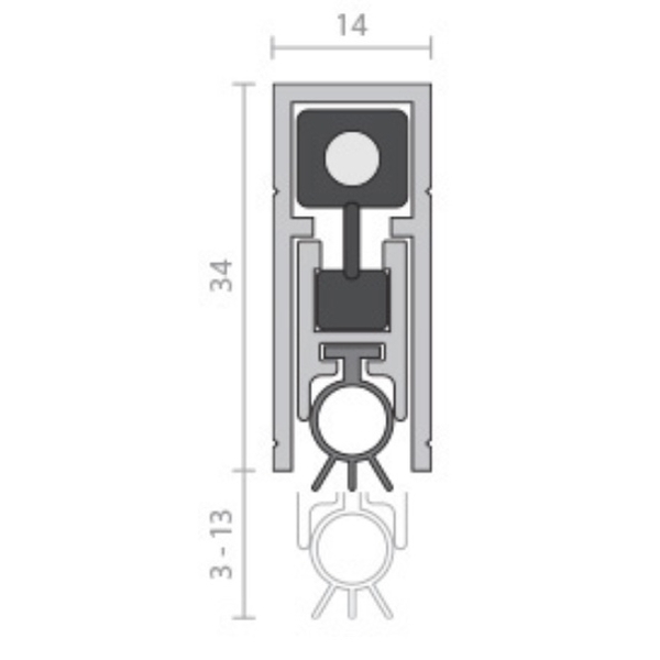 RAVEN RP8SI 下降壓條 Smoke Sealing System-美德亞有限公司