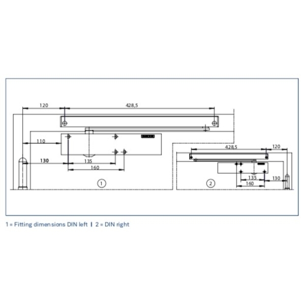 GEZE TS-5000 Ecline 滑軌式門弓器 Overhead Door Closer With Guide Rail-美德亞有限公司