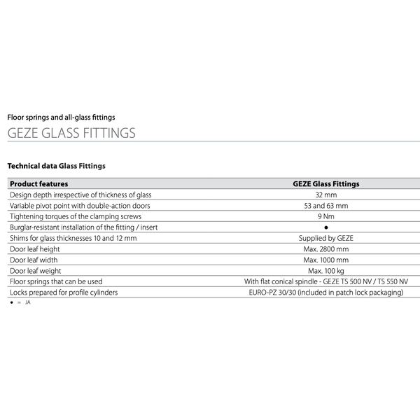GEZE PT-10 玻璃門下夾具／下包角 Bottom patch-美德亞有限公司