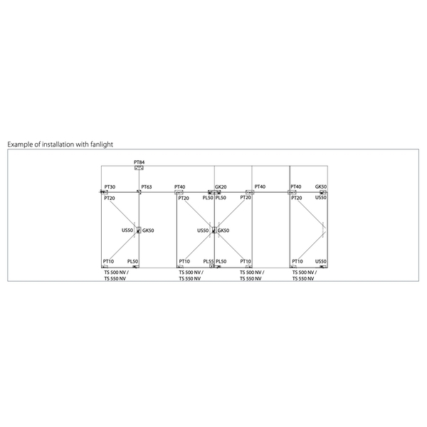 GEZE PT-40 L型玻璃門用夾具／包角 Patch for overpanel and sidelight-美德亞有限公司