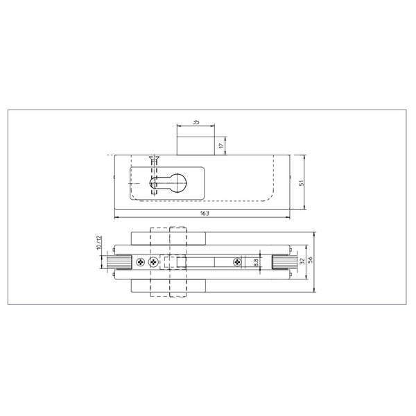 GEZE US-50 玻璃門鎖 Corner Lock-美德亞有限公司
