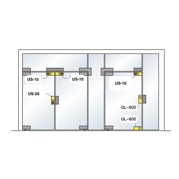 ASTER US-10 玻璃門鎖 Corner Lock-美德亞有限公司