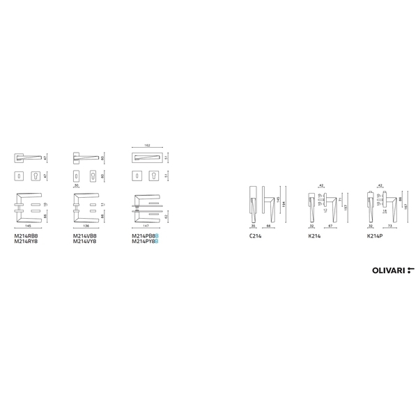 OLIVARI Sky 進口水平把手 Door Handle-美德亞有限公司