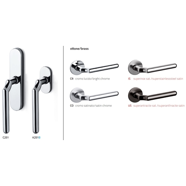 OLIVARI Virgola 進口水平把手 Door Handle-美德亞有限公司