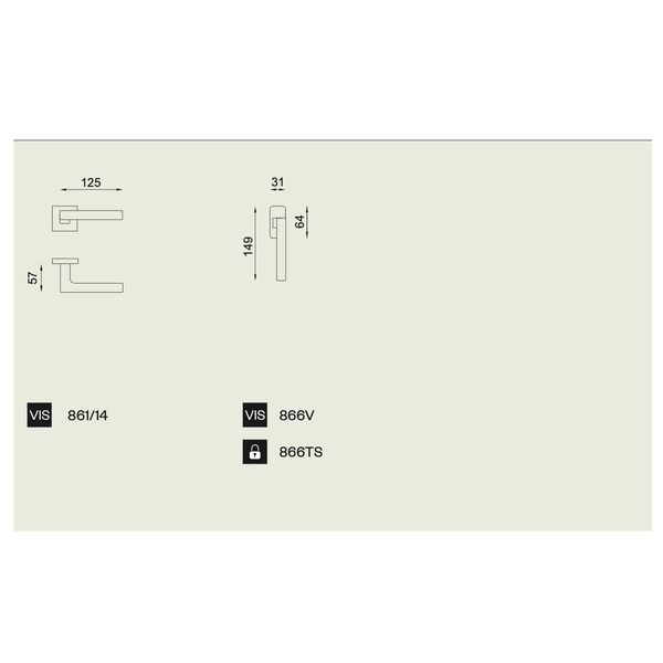 dnd stick02 進口水平把手 Door Handle-美德亞有限公司