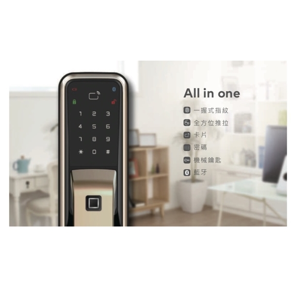 DORMAKABA DP-850 六合一智慧型推拉式電子鎖 Push／pull Digital Lock-美德亞有限公司