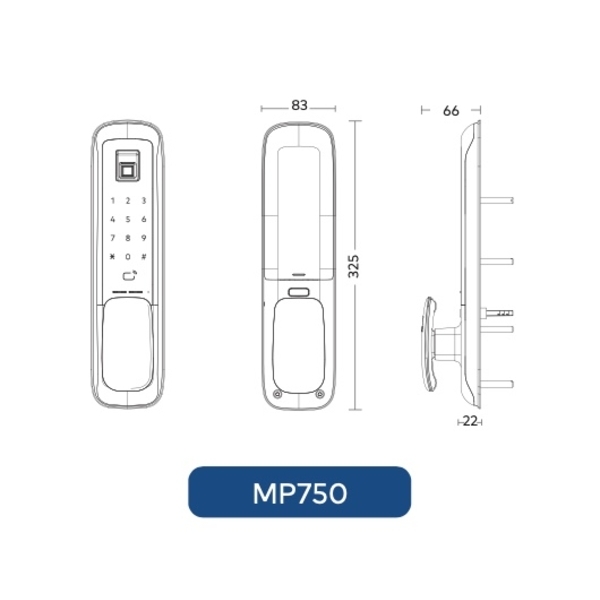 DORMAKABA MP-750 六合一智慧型推拉式電子鎖 Push／pull Digital Lock-美德亞有限公司