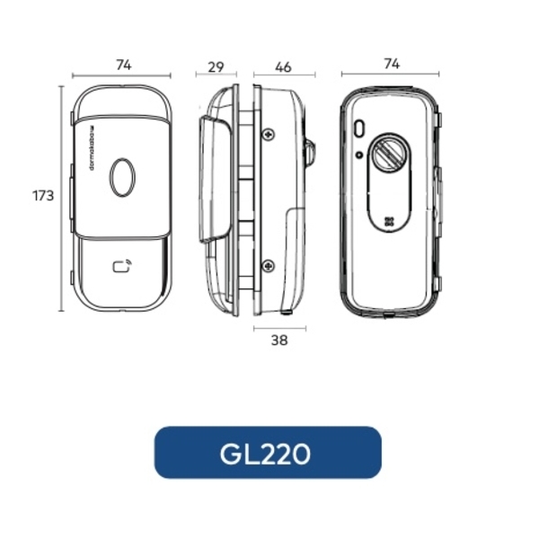 DORMAKABA GL-220 玻璃門用智慧型電子鎖 Digital Lock Fot Class Door-美德亞有限公司