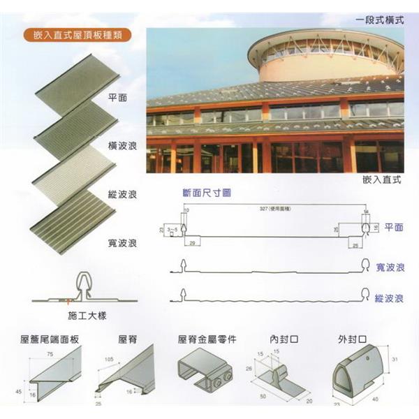 嵌入直式屋頂板種類