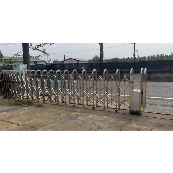 圓型透空式高127公分-電動伸縮門-咏達企業行