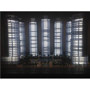 社區新建大樓夜景模型-傑伶建築模型