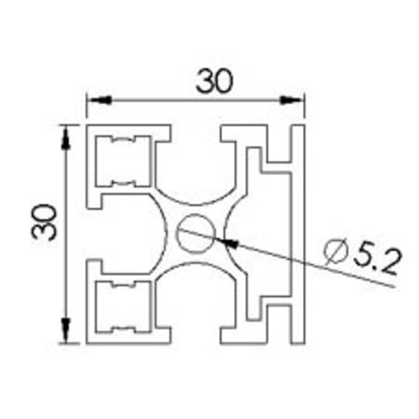 鋁擠型 (M6)  AIK30-6-巨碩精機有限公司