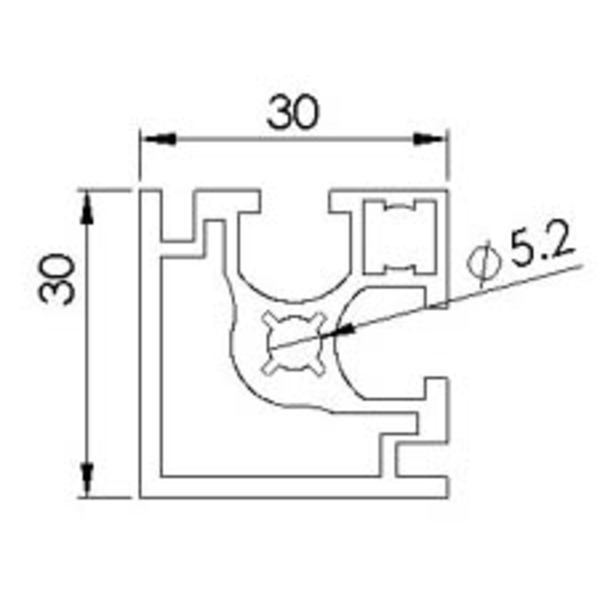鋁擠型 (M6)  ACK30-6-巨碩精機有限公司