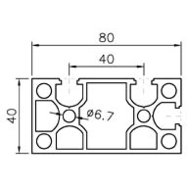 鋁擠型 (M8)  AHC4080-8-巨碩精機有限公司