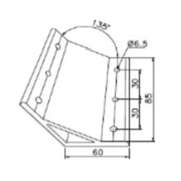 鋁擠型 連結塊 (M6)  AL6085-135-巨碩精機有限公司