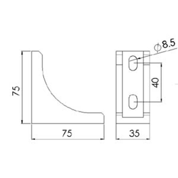 鋁擠型 連結塊 (M8) DCB3575-8-巨碩精機有限公司