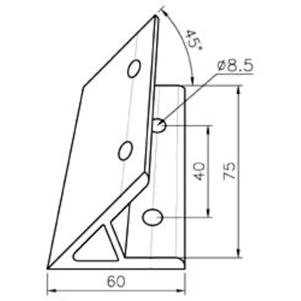 鋁擠型 連結塊 (M8) AL6075-45-巨碩精機有限公司